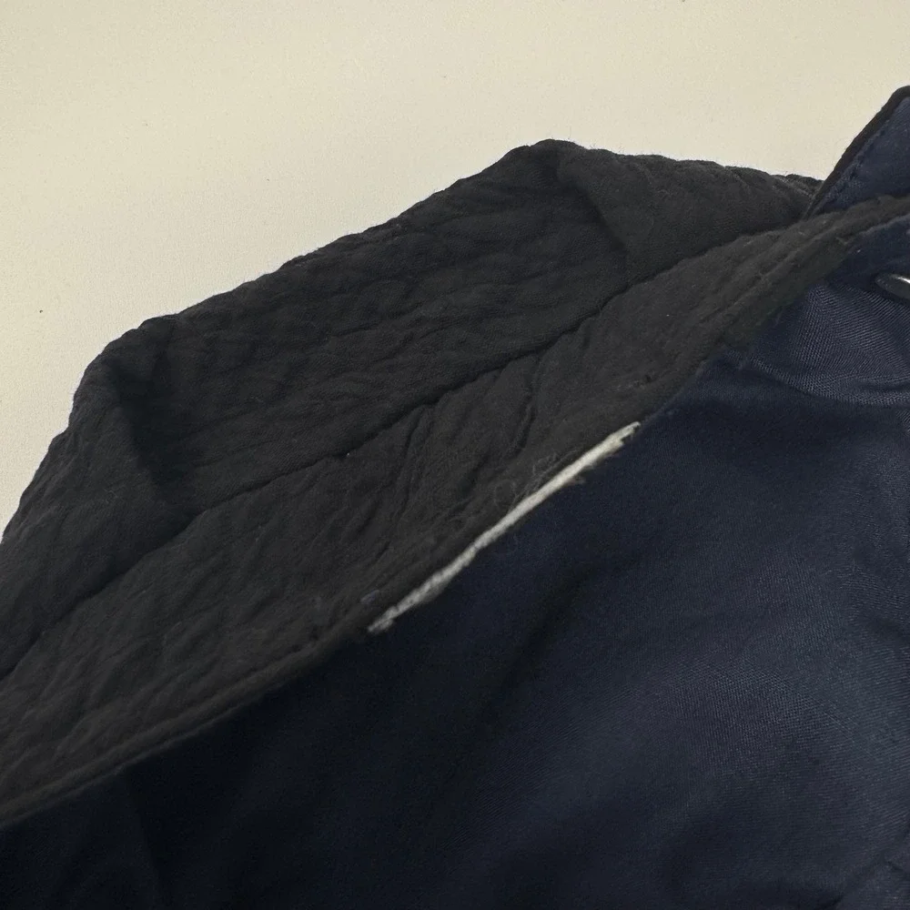 Harley Davidson Black Textured Quilted Newsboy Cap Hat‎ with Blue Embroidery